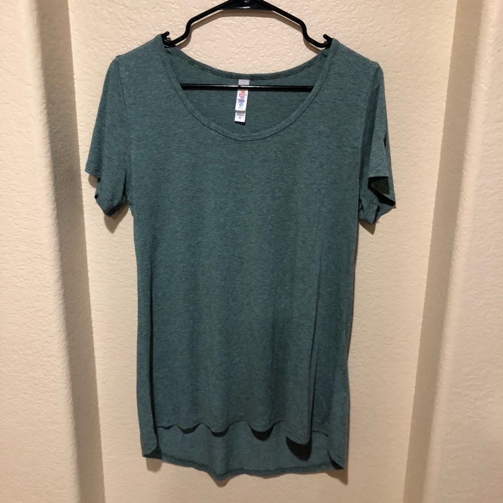 Lularoe perfect Tee small. Turquoise striped